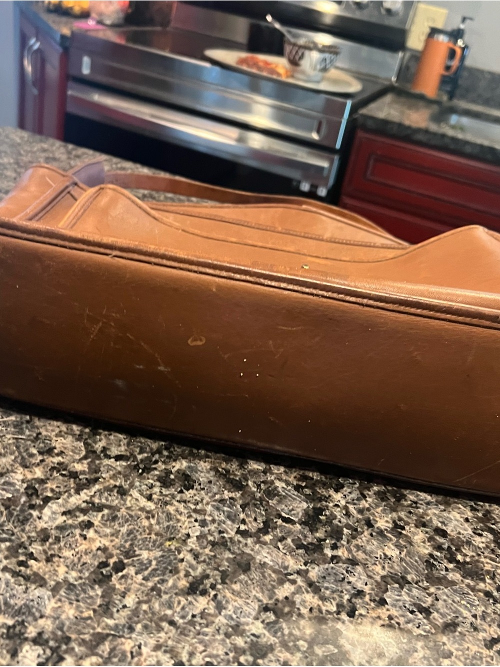 Coach Large Leather Metropolitan brief bag in Tan Cognac - Picture 7 of 11